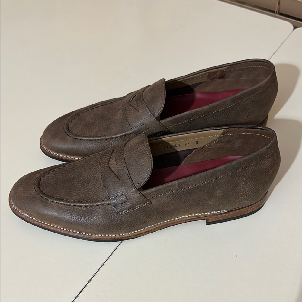 Grenson Men’s Brown Leather Penny Loafers size 12
